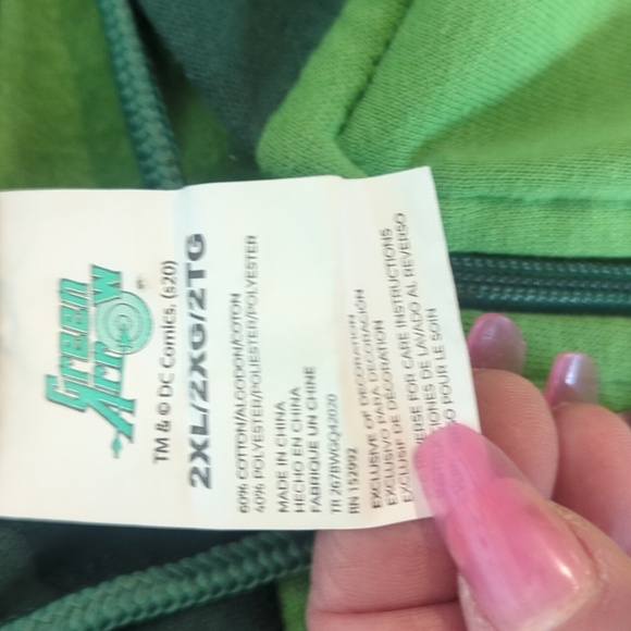 DC Comics Green Arrow Hooded Fleece Jacket Retro Vibes Size 2XL - Picture 6 of 8